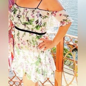 Worn once, Karen Millen floral print dress